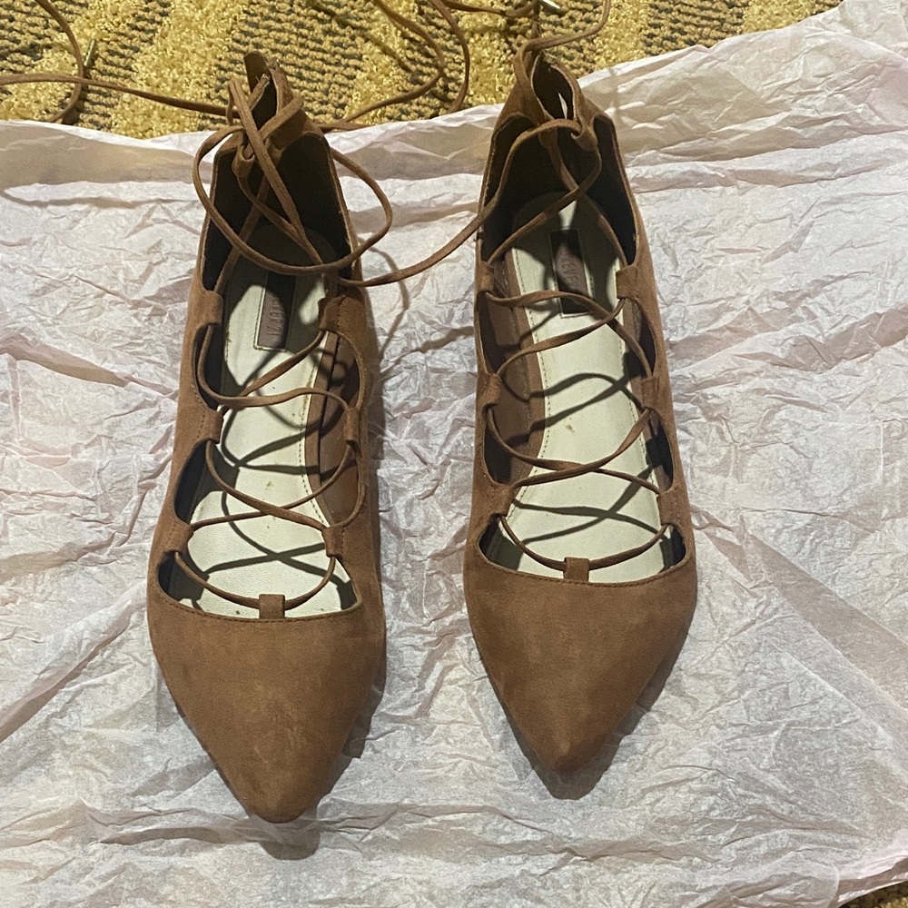 Forever 21 Brown Lace-Up Women's Boots